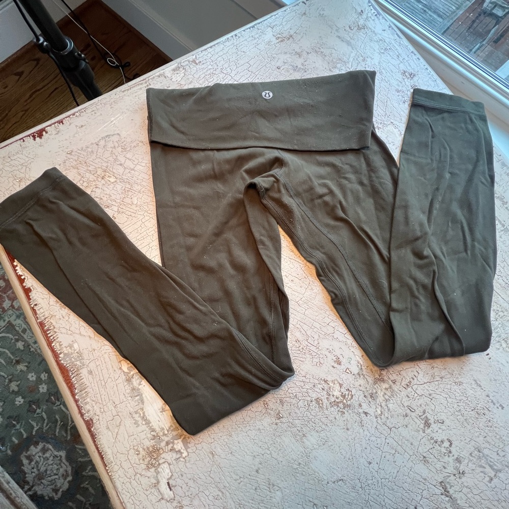 Lululemon Athletica Olive Green Leggings